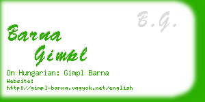 barna gimpl business card